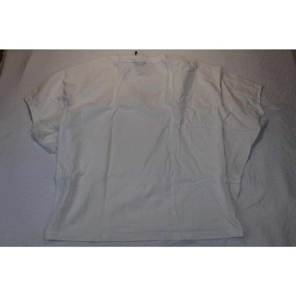 NEW Evereve Livia Easy V Neck T Shirt Top Women White Tee Relaxed Size M - Picture 5 of 5